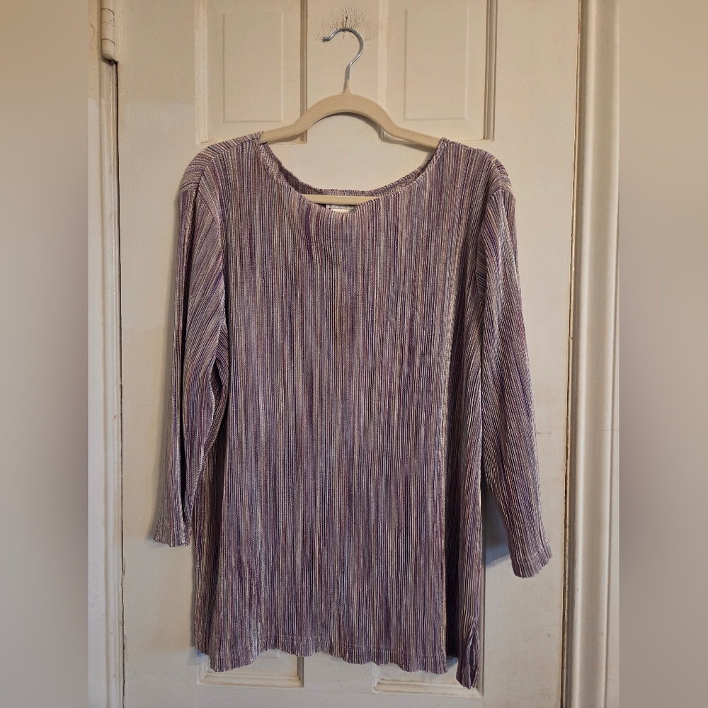 Coldwater Creek Shimmering Striped Knit